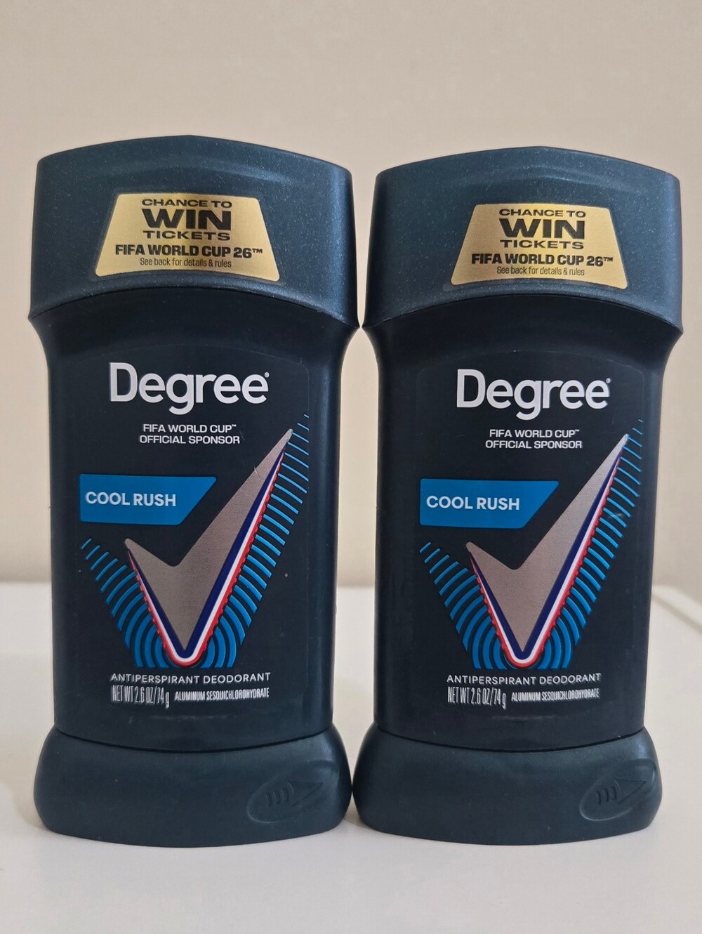 New Degree Cool Rush Men’s Antiperspirant Deodorant Sticks - Dark Blue, 2 Ct